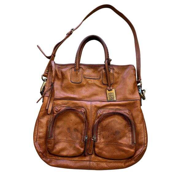 Frye Jenny Fold Over Authentic Leather Crossbody Bag - Picture 1 of 8